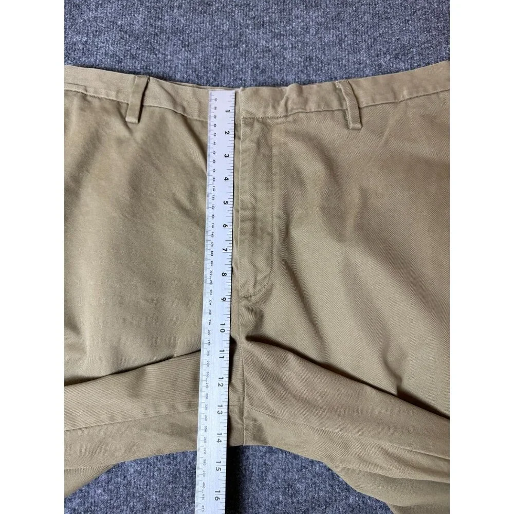 Banana Republic Pants Mens 36x35* Tan Gavin Chino Flat Front 100% Cotton Trouser